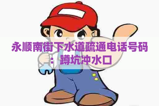 永顺南街下水道疏通电话号码：蹲坑冲水口