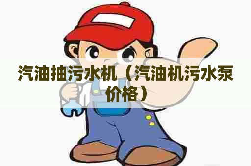 汽油抽污水机（汽油机污水泵价格）