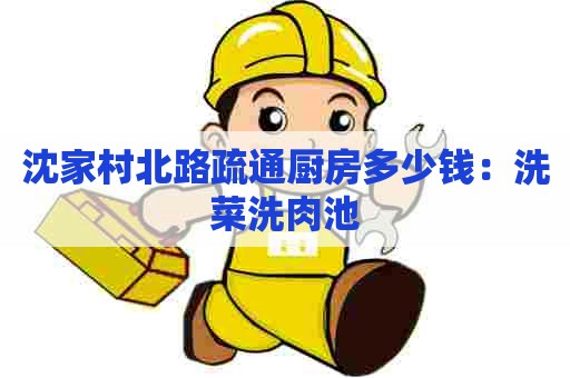 沈家村北路疏通厨房多少钱:洗菜洗肉池 沈家村北路疏通厨房多少钱:洗菜洗肉池