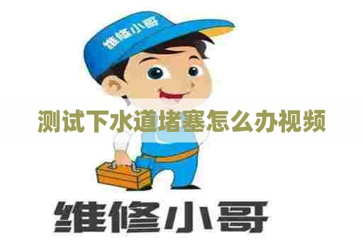 测试下水道堵塞怎么办视频