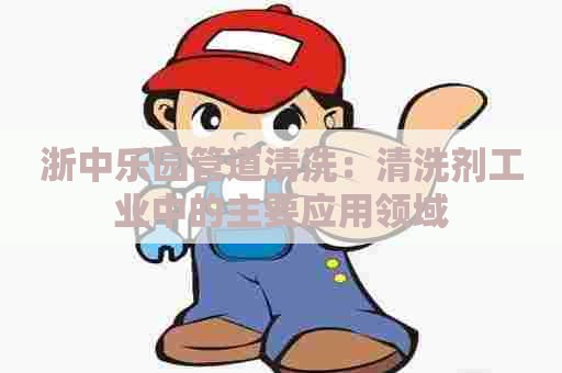 浙中乐园管道清洗：清洗剂工业中的主要应用领域