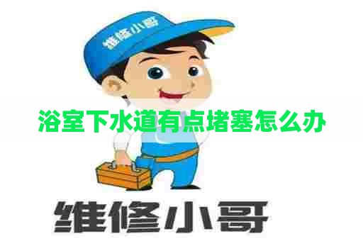 浴室下水道有点堵塞怎么办