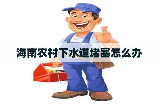 海南农村下水道堵塞怎么办 海南农村下水道堵塞怎么办