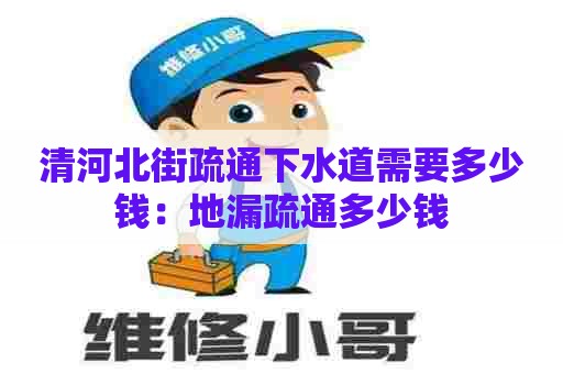 清河北街疏通下水道需要多少钱：地漏疏通多少钱