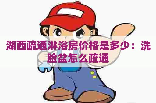 湖西疏通淋浴房价格是多少：洗脸盆怎么疏通