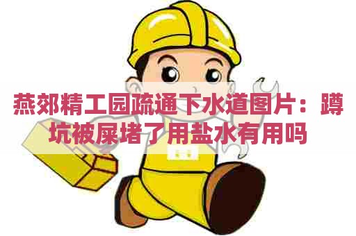 燕郊精工园疏通下水道图片：蹲坑被屎堵了用盐水有用吗