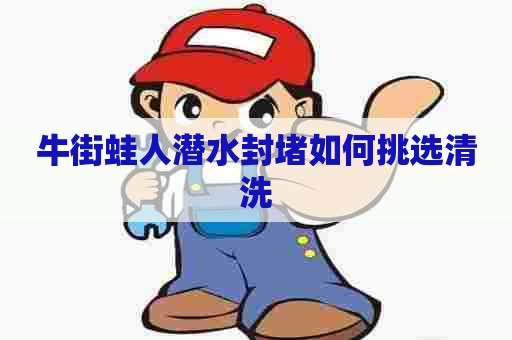 牛街蛙人潜水封堵如何挑选清洗