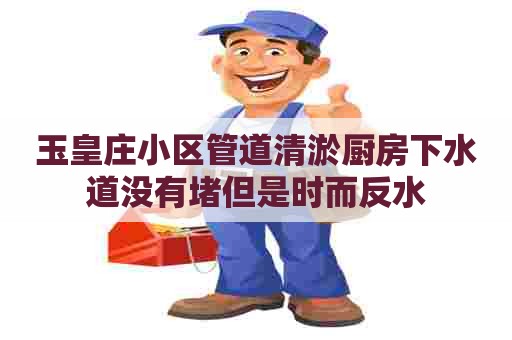 玉皇庄小区管道清淤厨房下水道没有堵但是时而反水