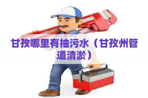 甘孜哪里有抽污水（甘孜州管道清淤）