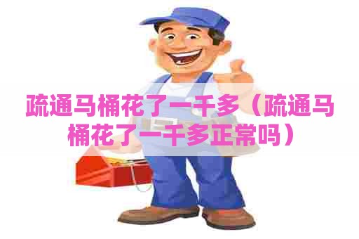 疏通马桶花了一千多（疏通马桶花了一千多正常吗）