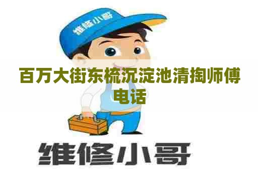 百万大街东梳沉淀池清掏师傅电话 百万大街东梳沉淀池清掏师傅电话