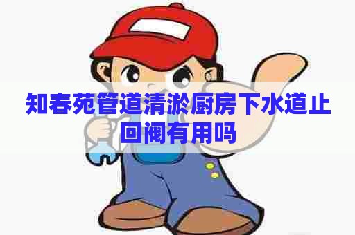 知春苑管道清淤厨房下水道止回阀有用吗
