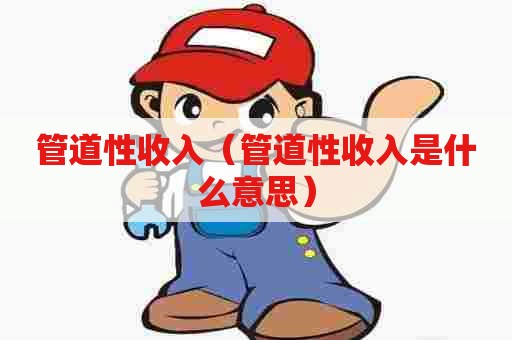 管道性收入（管道性收入是什么意思）
