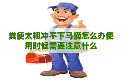 粪便太粗冲不下马桶怎么办使用时候需要注意什么