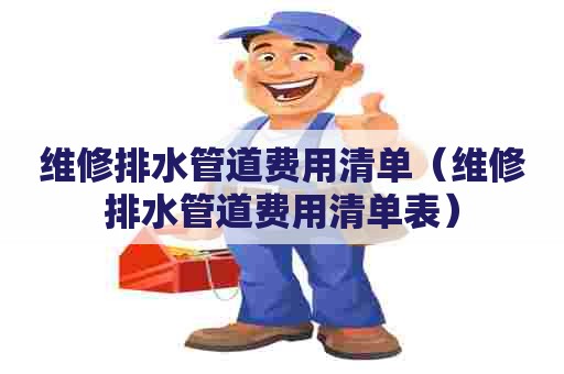 维修排水管道费用清单（维修排水管道费用清单表）