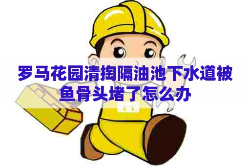 罗马花园清掏隔油池下水道被鱼骨头堵了怎么办