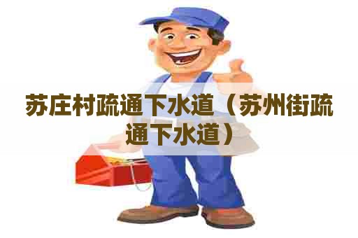 苏庄村疏通下水道（苏州街疏通下水道）