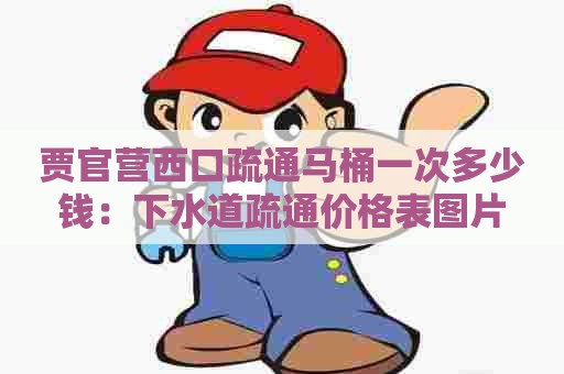 贾官营西口疏通马桶一次多少钱：下水道疏通价格表图片