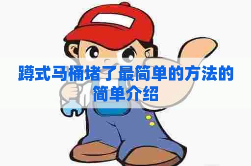 蹲式马桶堵了最简单的方法的简单介绍