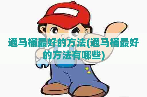 通马桶最好的方法(通马桶最好的方法有哪些)