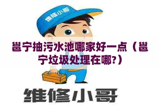 邕宁抽污水池哪家好一点（邕宁垃圾处理在哪?）