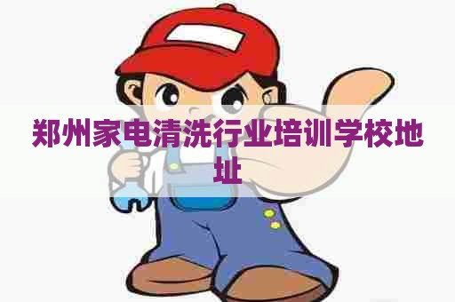 郑州家电清洗行业培训学校地址