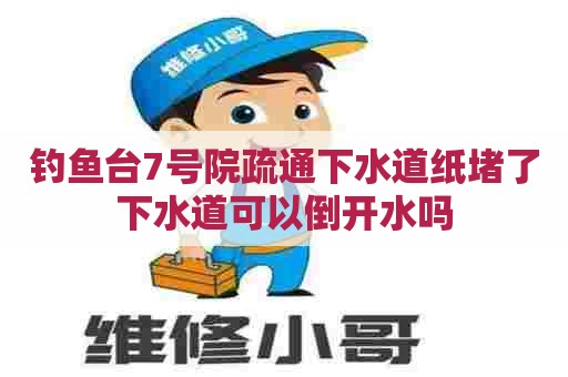 钓鱼台7号院疏通下水道纸堵了下水道可以倒开水吗