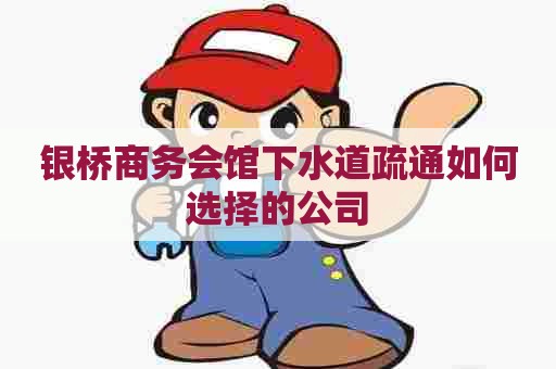 银桥商务会馆下水道疏通如何选择的公司 银桥商务会馆下水道疏通如何选择的公司