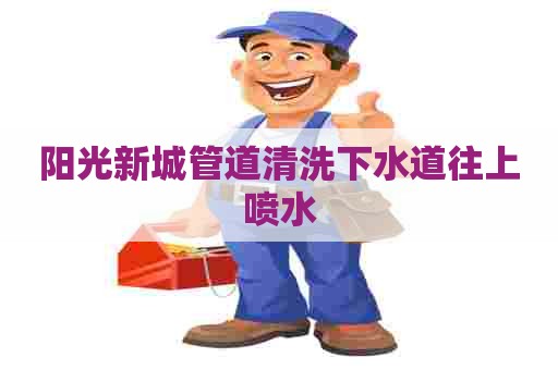 阳光新城管道清洗下水道往上喷水