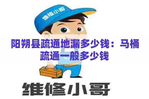 阳朔县疏通地漏多少钱：马桶疏通一般多少钱