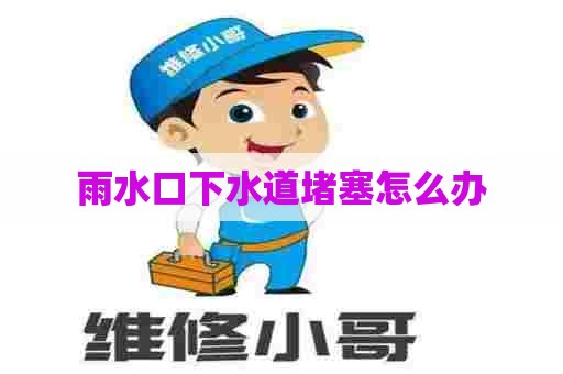 雨水口下水道堵塞怎么办