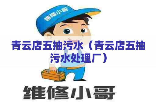 青云店五抽污水(青云店五抽污水处理厂) 青云店五抽污水(青云店五抽污水处理厂)