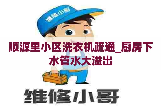 顺源里小区洗衣机疏通_厨房下水管水大溢出 顺源里小区洗衣机疏通_厨房下水管水大溢出