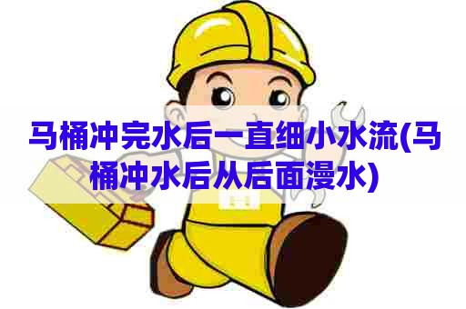马桶冲完水后一直细小水流(马桶冲水后从后面漫水) 马桶冲完水后一直细小水流(马桶冲水后从后面漫水)