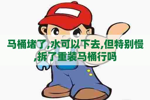 马桶堵了,水可以下去,但特别慢,拆了重装马桶行吗