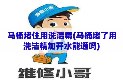 马桶堵住用洗洁精(马桶堵了用洗洁精加开水能通吗)