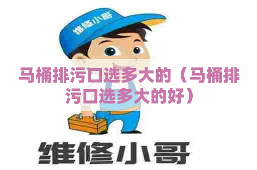 马桶排污口选多大的（马桶排污口选多大的好）