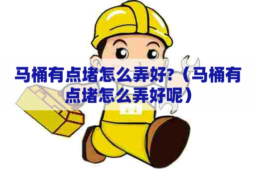 马桶有点堵怎么弄好?（马桶有点堵怎么弄好呢）