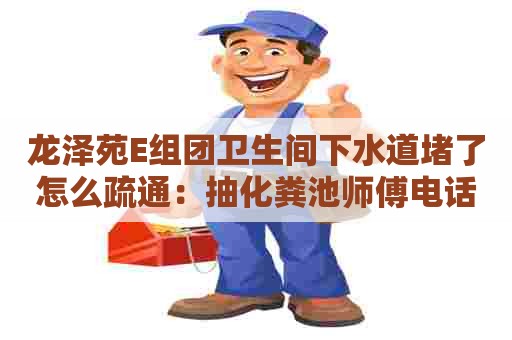 龙泽苑E组团卫生间下水道堵了怎么疏通：抽化粪池师傅电话