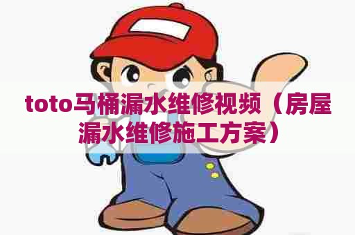 toto马桶漏水维修视频（房屋漏水维修施工方案）