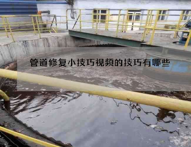 管道修复小技巧视频的技巧有哪些