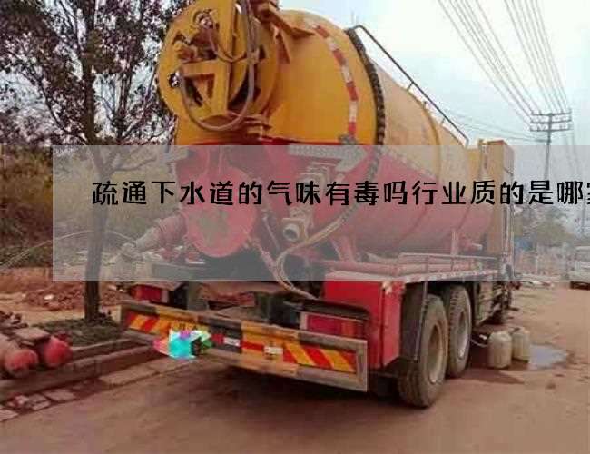 疏通下水道的气味有毒吗行业质的是哪家