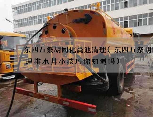 东四五条胡同化粪池清理(东四五条胡同清理排水井小技巧你知道吗) 东四五条胡同化粪池清理(东四五条胡同清理排水井小技巧你知道吗)