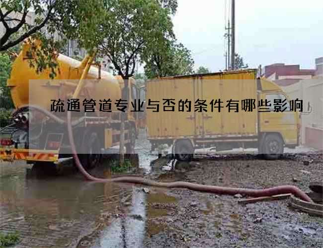 疏通管道专业与否的条件有哪些影响