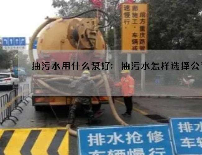 抽污水用什么泵好:抽污水怎样选择公司 抽污水用什么泵好:抽污水怎样选择公司