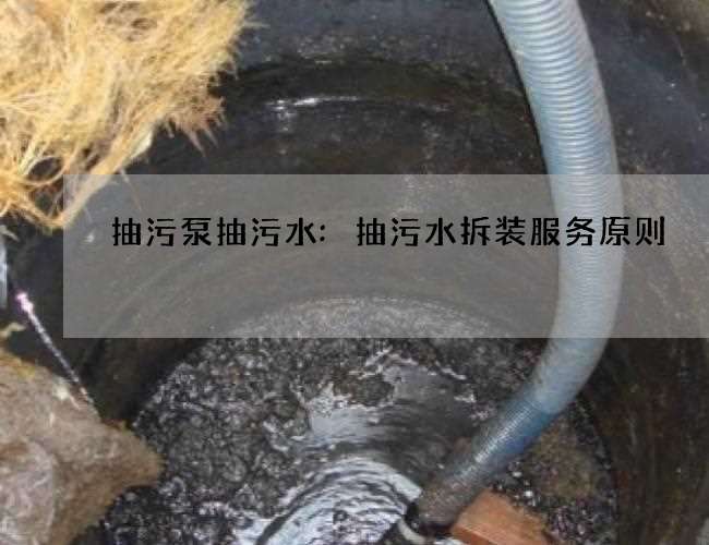 抽污泵抽污水:抽污水拆装服务原则 抽污泵抽污水:抽污水拆装服务原则