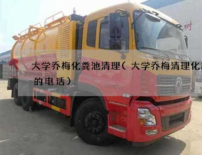 大学乔梅化粪池清理(大学乔梅清理化粪池的电话)