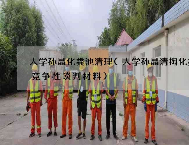 大学孙晶化粪池清理(大学孙晶清掏化粪池竞争性谈判材料)