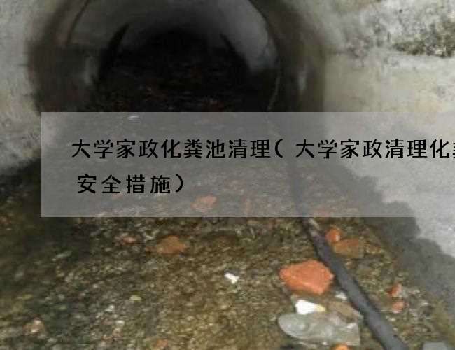 大学家政化粪池清理(大学家政清理化粪池安全措施)