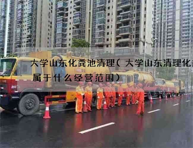 大学山东化粪池清理(大学山东清理化粪池属于什么经营范围)
